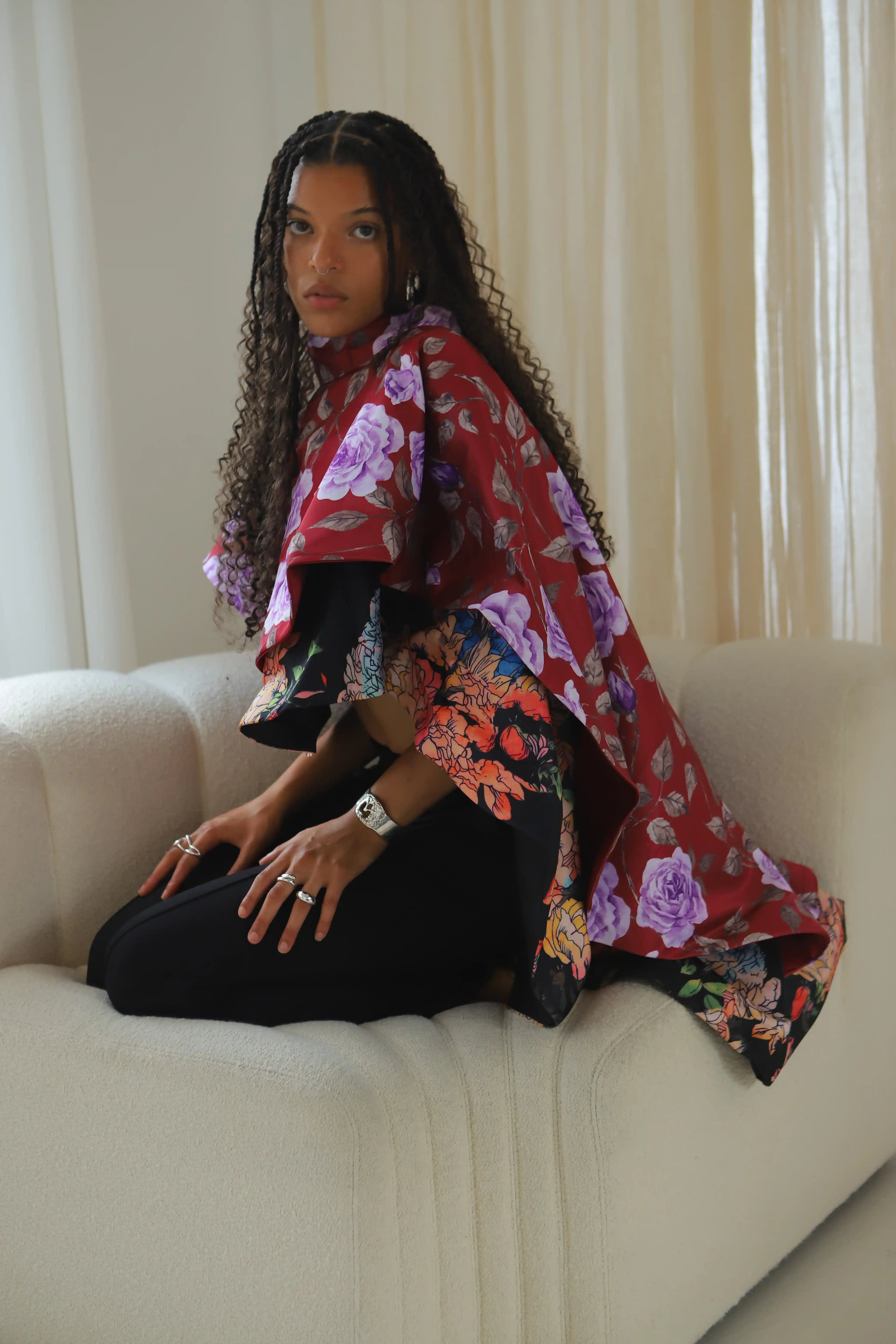 Esmee Floral Cape Blazer