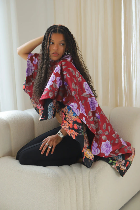 Esmee Floral Cape Blazer