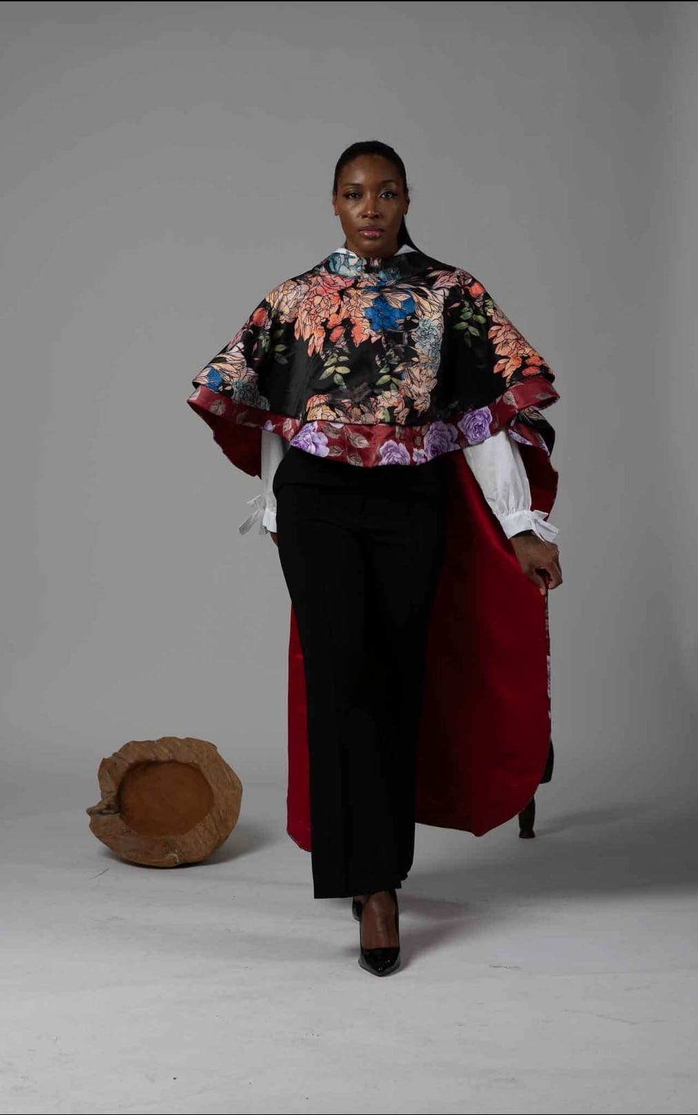 Esmee Floral Cape Blazer