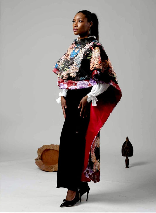 Esmee Floral Cape Blazer