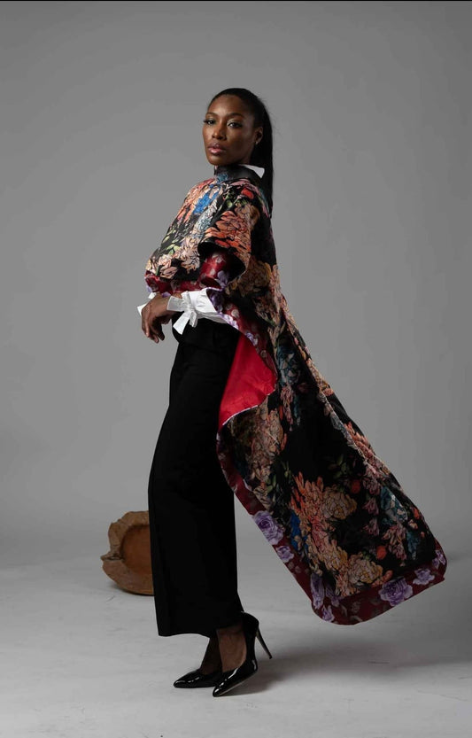 Esmee Floral Cape Blazer