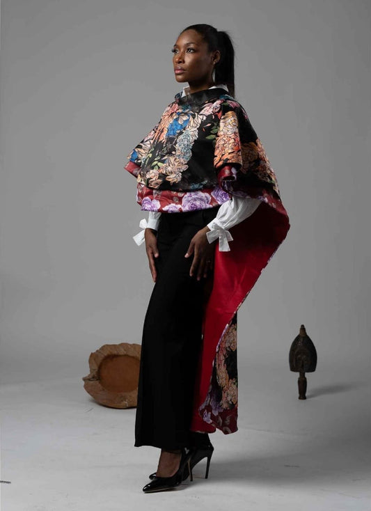 Esmee Floral Cape Blazer