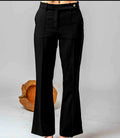 Black Woolen Flare Trouser